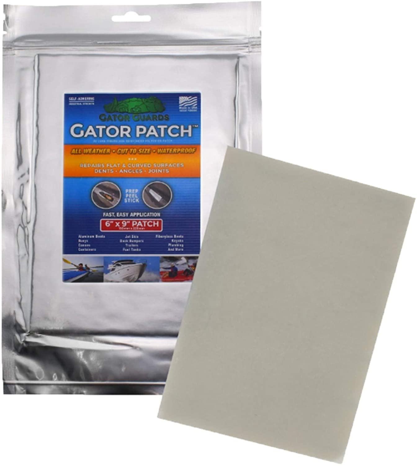 Gator Patch Fiberglass Reinforced Repair Patch - Prep-Peel-Stick