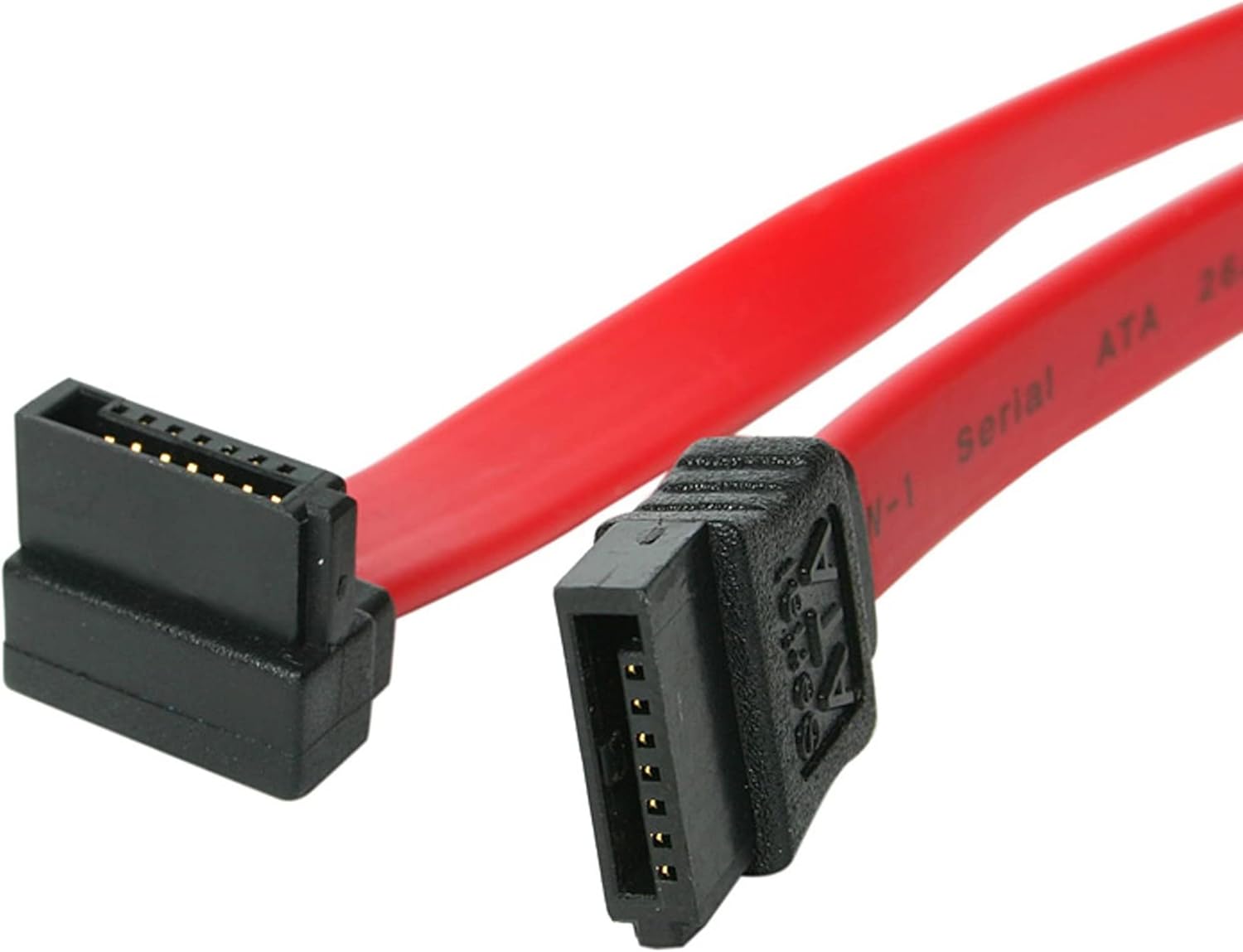 StarTech.com 24in SATA to Right Angle SATA Serial ATA Cable - Make a right-angled connection to your SATA drive, - SATA24RA1