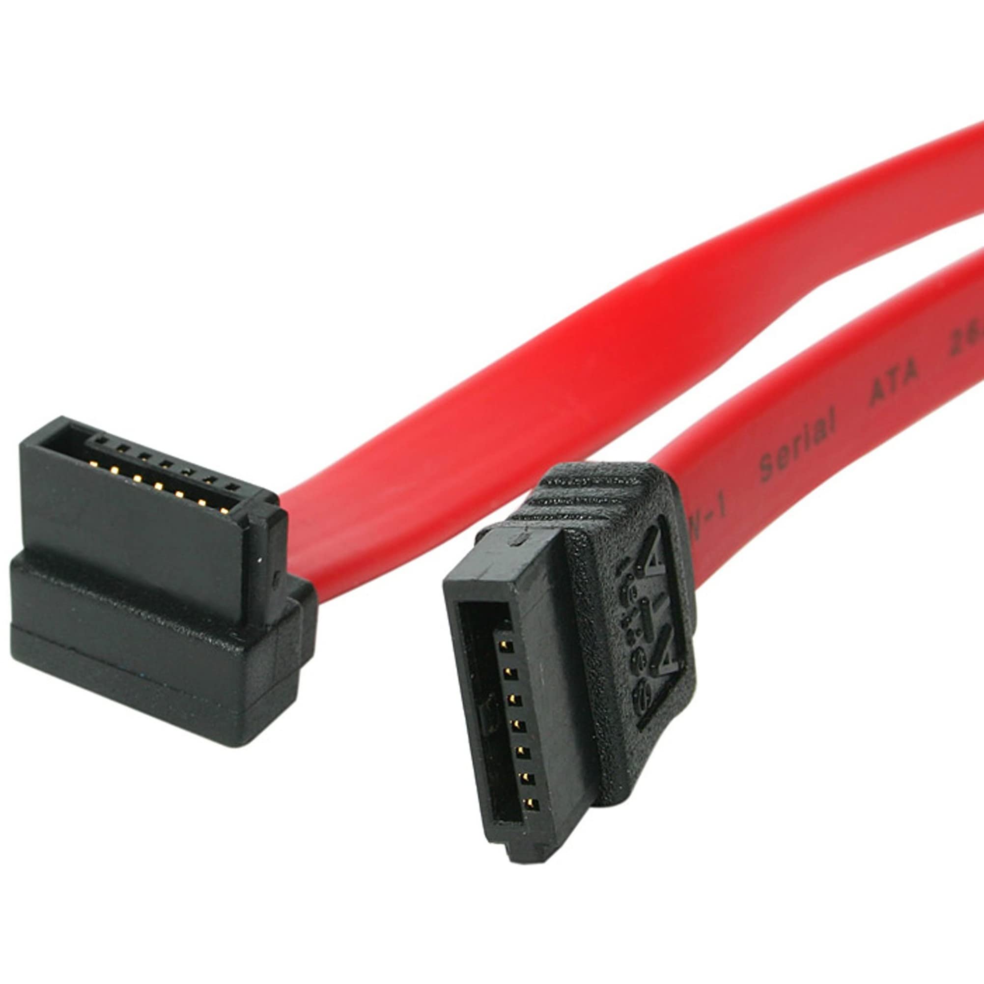 StarTech.com 24in SATA to Right Angle SATA Serial ATA Cable - Make a right-angled connection to your SATA drive, - SATA24RA1