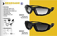 Bobster Renegade Sport Sunglasses Gloss Black Frame/Clear Photochromic Lens