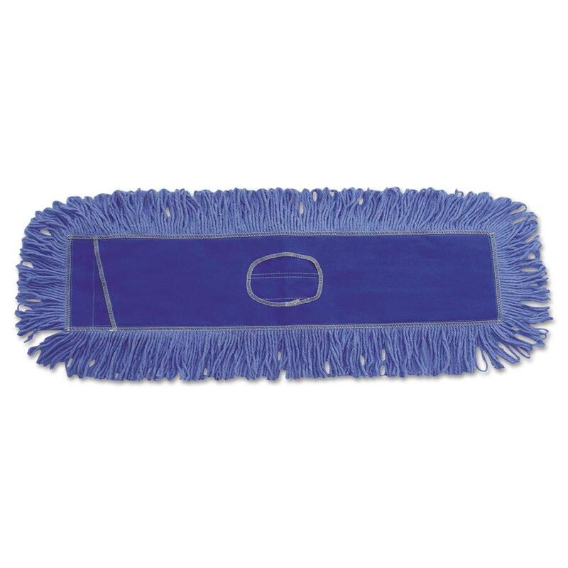 Boardwalk BWK1124 24 in. x 5 in. Cotton/Synthetic Fiber Looped-End Mop Head - Blue