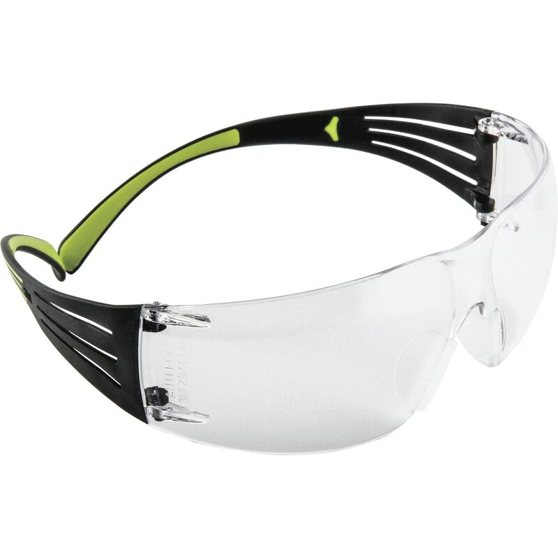 3M Secure Fit 400 Series Protective Eyewear, Standard, Black/Green