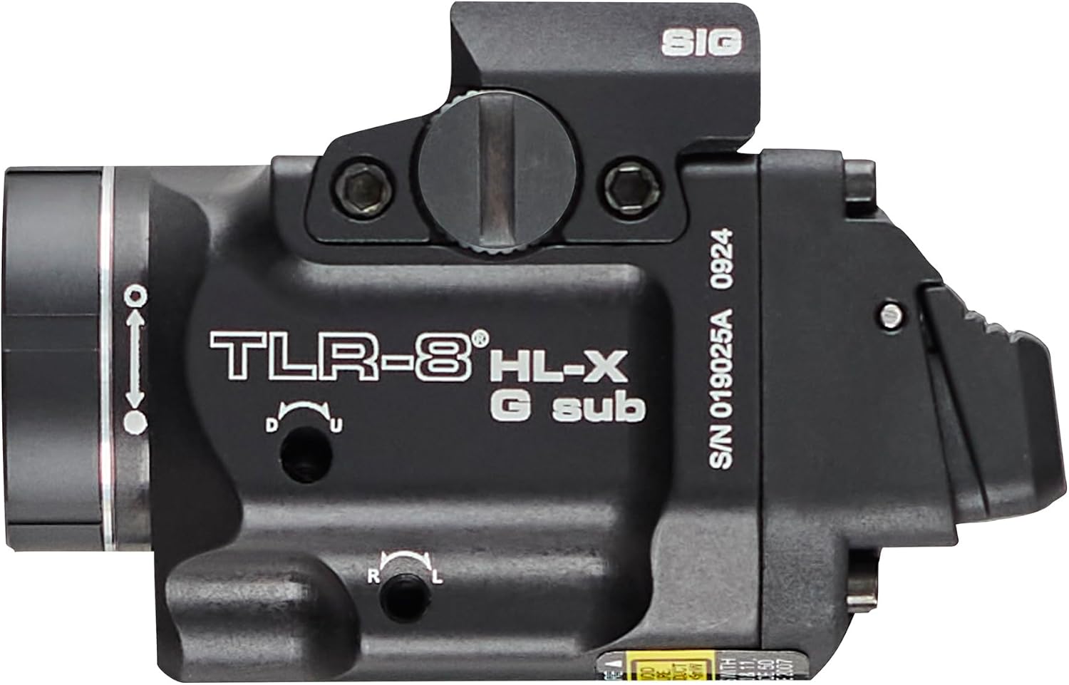 Streamlight 69477 TLR-8 HL-X G sub USB 1000-Lumen Weapon Rail-Mounted Rechargeable Tactical Flashlight with Integrated Green