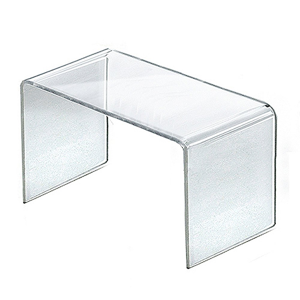 Azar Displays Clear Acrylic Riser Displays (4-Pack)