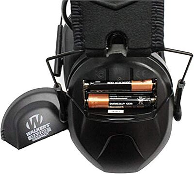WALKER'S Razor Slim Electronic Earmuffs Ultra Low-Profile Folding Hearing Protection
