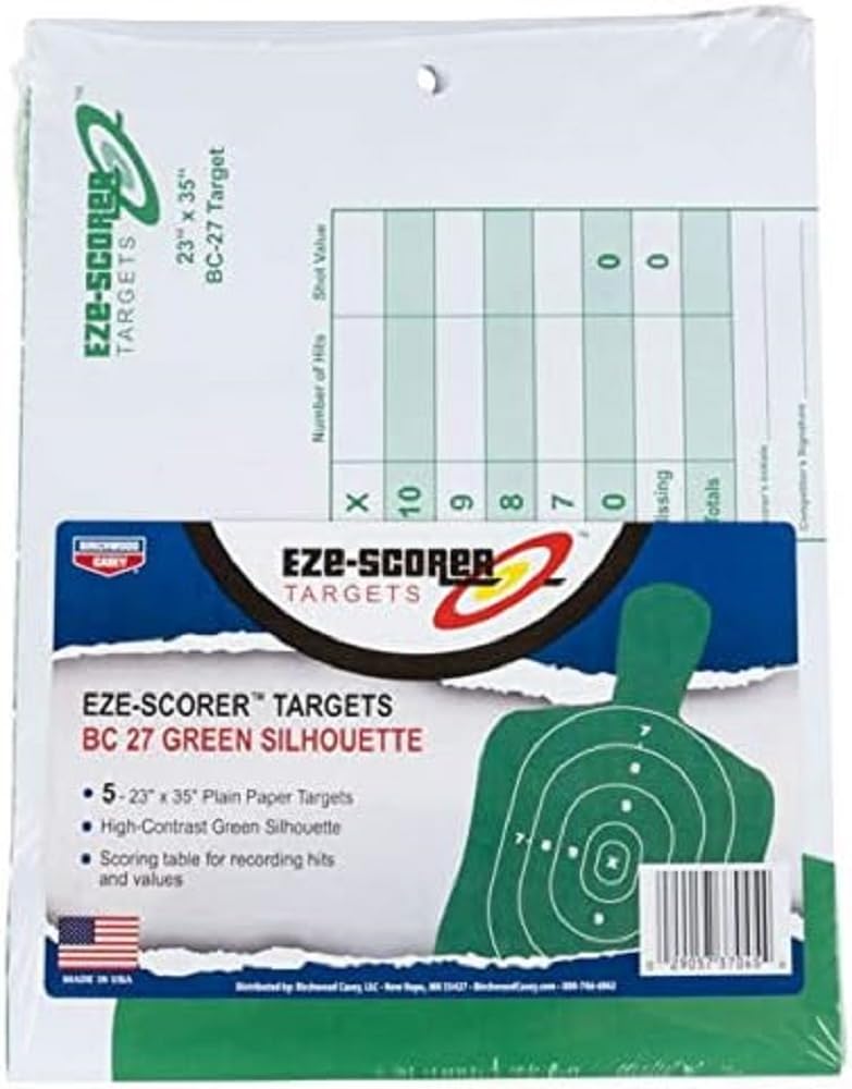 Birchwood Casey Eze-Scorer BC27 23x35 Grn 5pk 555082857 One Size