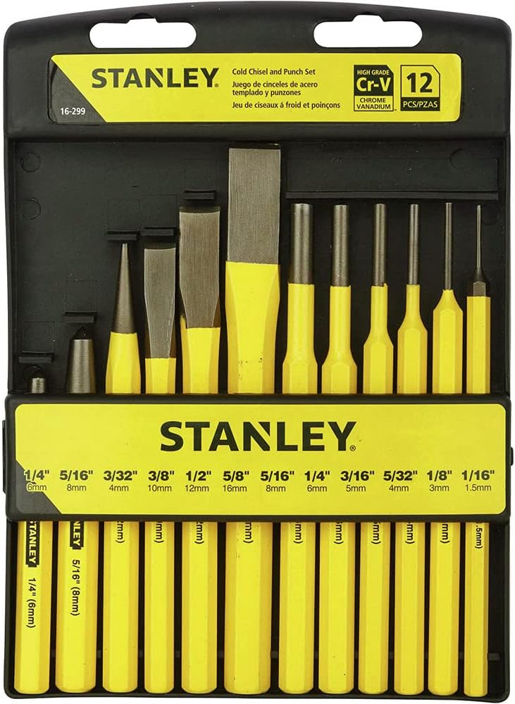 Stanley Cold Chisel & Punch Set 12 Piece