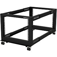 StarTech.com 4-Post Mobile Open Frame 19in Server Rack