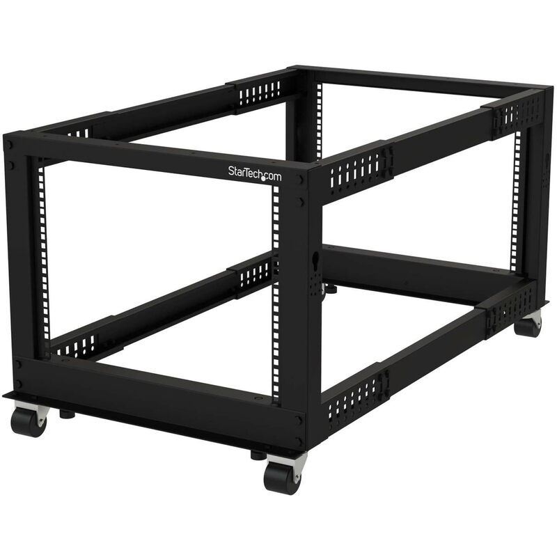 StarTech.com 4-Post Mobile Open Frame 19in Server Rack