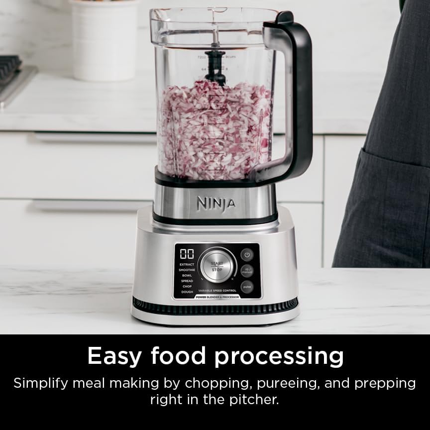 Ninja Blender For Kitchen | Food Processor Combo System | Smoothie Maker & Nutrient Extractor | 6 Functions for Bowls