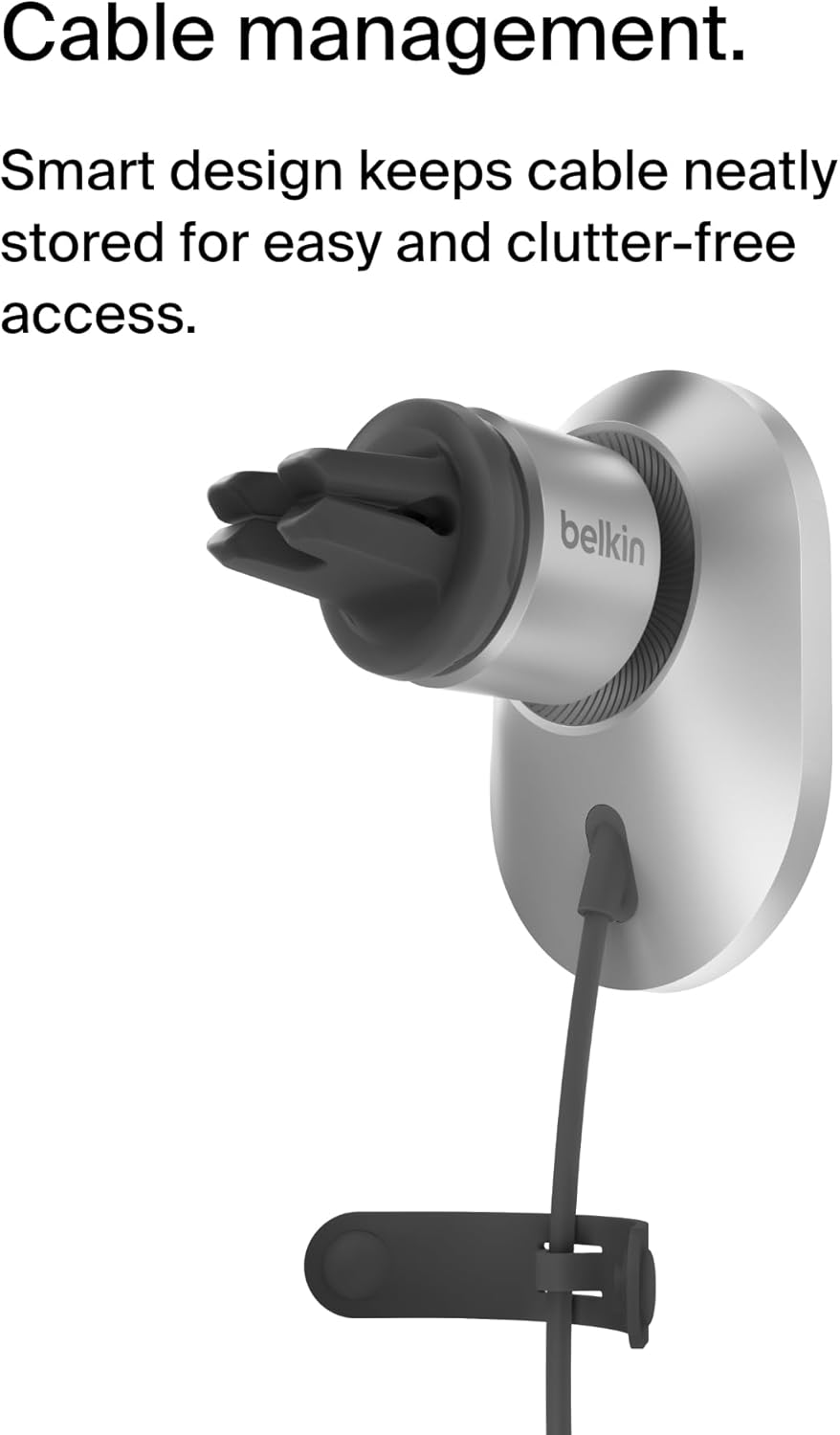 Belkin MagSafe-Compatible Wireless Car Charger with 15W Fast Charging, Powerful Magnetic Vent Holder for iPhone 16, 15, 14