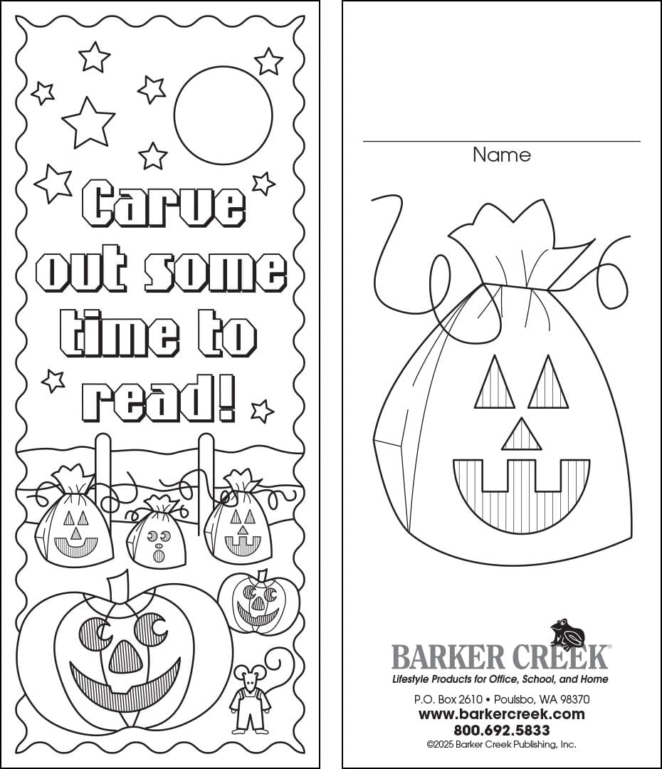 Barker Creek Bookmark Duets Color Me Adult Coloring Book Style Bookmarks