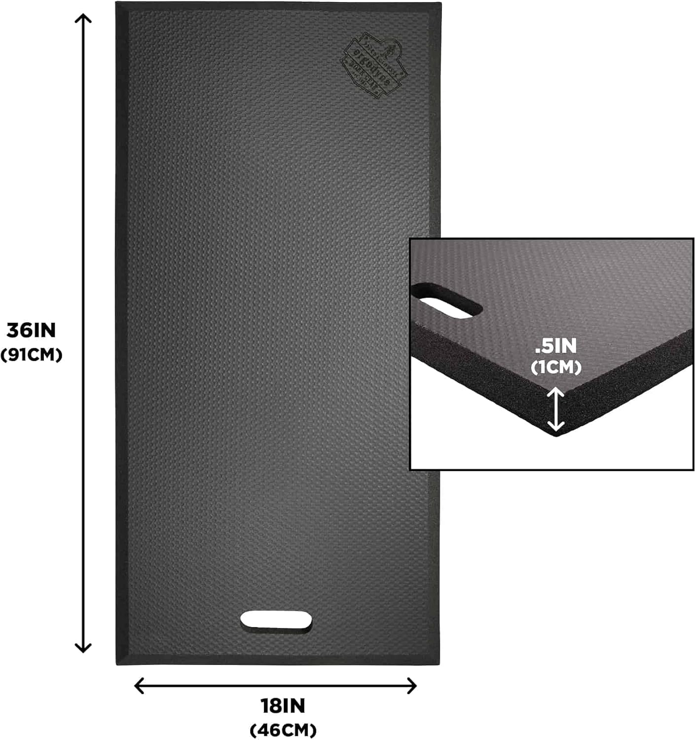 Ergodyne ProFlex Kneeling Pad, Thin Foam NBR Knee Cushion, Portable