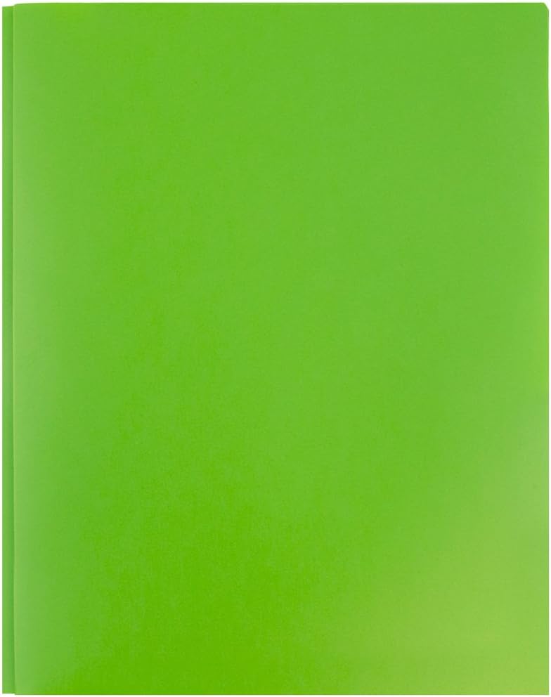 JAM Paper Plastic 2-Pocket POP Folders with Metal Prongs