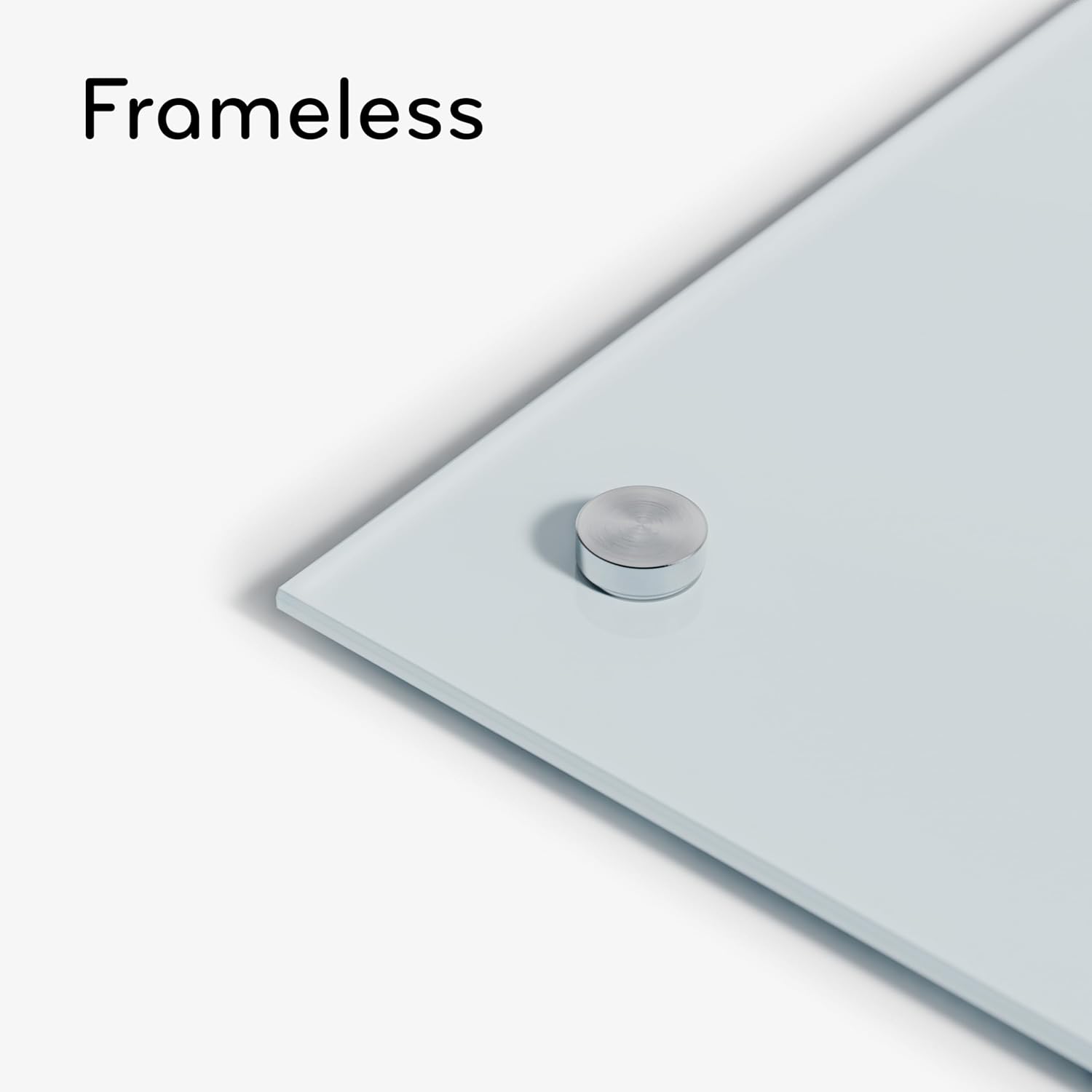 U BRANDS Glass Dry Erase Board, White Frosted Surface, Frameless