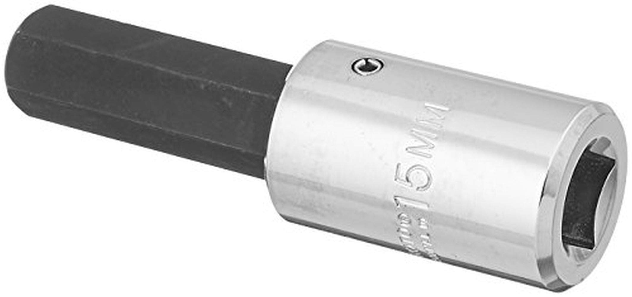 Hand Hex Bit Socket: 1/2" Drive, 15 mm Hex