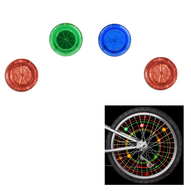 Nite Ize NSE-A1-4R3 See'Em Mini Spoke Lights - 4 Pack - Assorted
