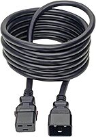Tripp Lite Computer Power Cord (C20 to C19 Power Cord), Heavy Duty, Locking C19 Connector, 20A, 100-250V, 12AWG, 10 ft. (P036-L10)