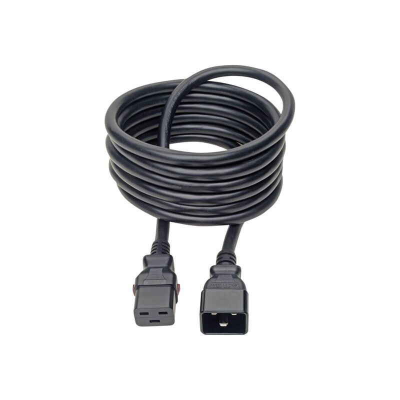 Tripp Lite Computer Power Cord (C20 to C19 Power Cord), Heavy Duty, Locking C19 Connector, 20A, 100-250V, 12AWG, 10 ft. (P036-L10)