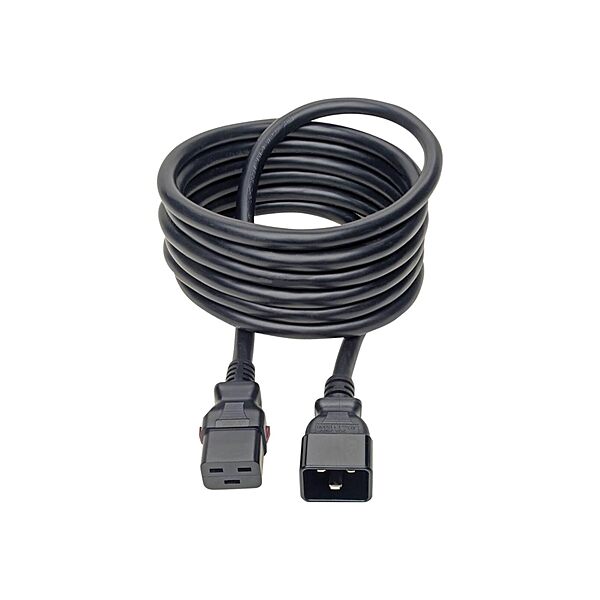 Tripp Lite Computer Power Cord (C20 to C19 Power Cord), Heavy Duty, Locking C19 Connector, 20A, 100-250V, 12AWG, 10 ft. (P036-L10)
