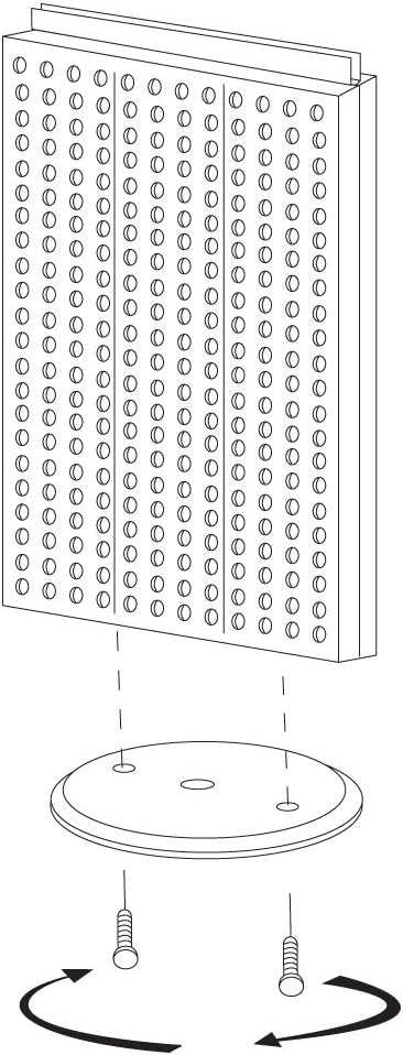 Azar 700513-BLK Pegboard Two-Sided Counter Display, Translucent Pegboard, BLACK