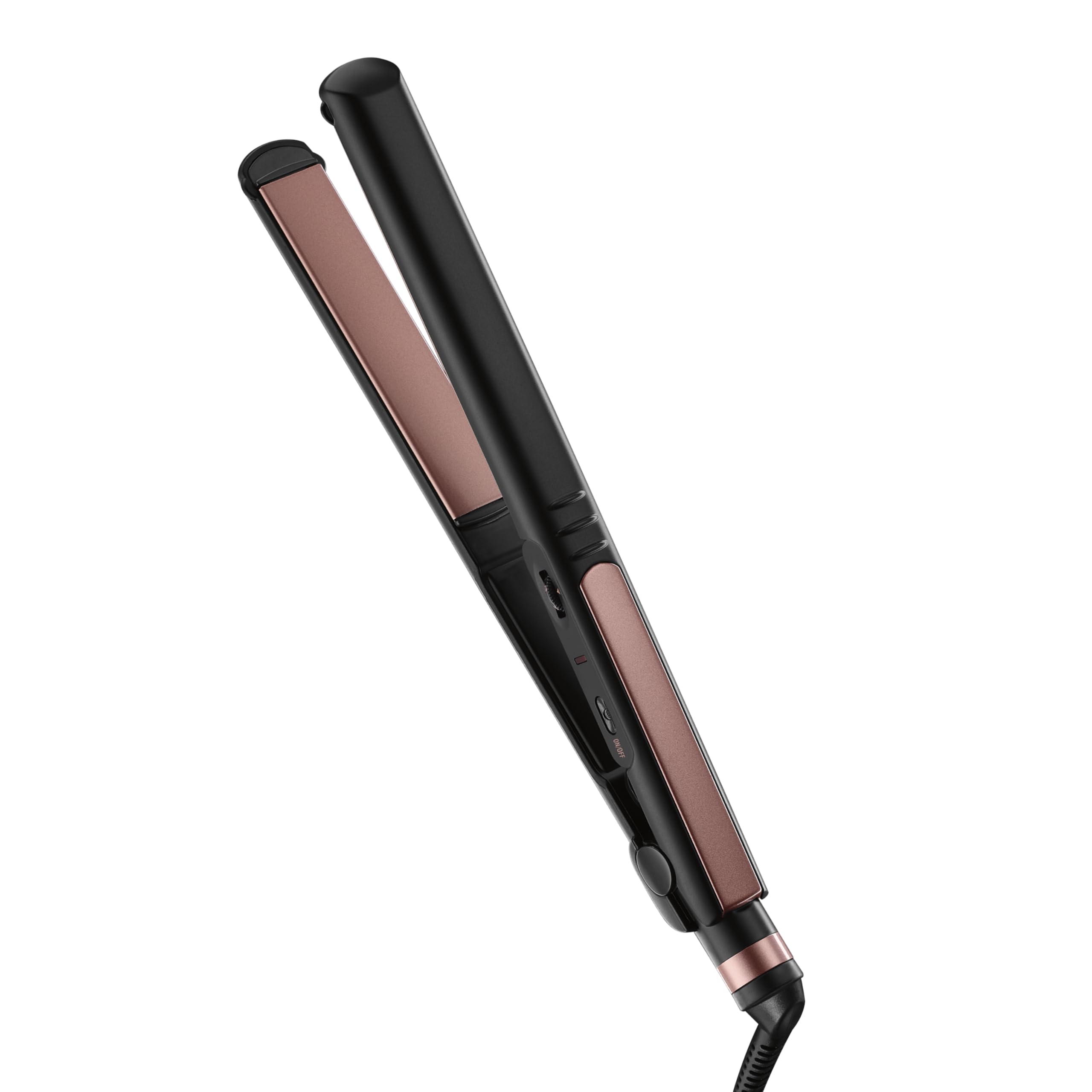 INFINITI PRO CONAIR Rose Gold Ceramic Flat Iron Hair Straightener, 1-Inch Flat Iron with Extra-Long Plates
