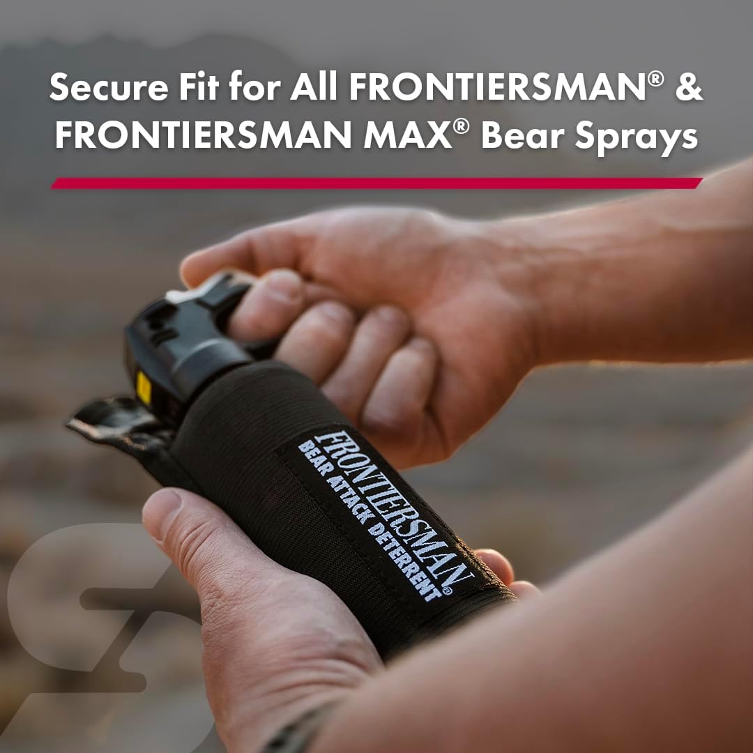 SABRE Frontiersman Bear Spray Holster, Nylon 3-in-1 Chest/Belt/Waist, Fits 7.9 & 9.2 oz