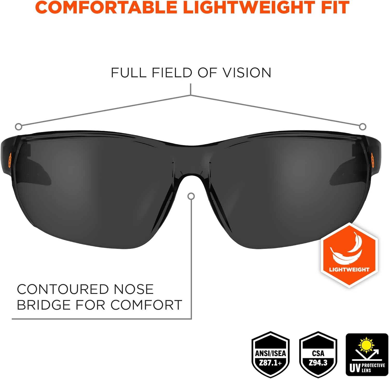 Ergodyne Skullerz VALI Frameless Safety Glasses