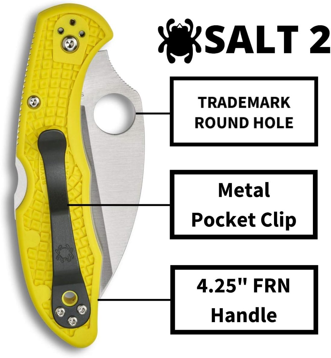 SPYDERCO Salt 2 Lightweight Folding Knife with FRN Handle