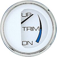 Faria 13807 Chesapeake Stainless Steel Trim Gauge (Mercury/Mariner/Mercruiser/Volvo DP/Yamaha 2001 and Newer) - 2", White