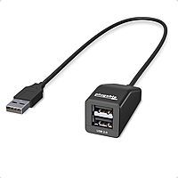 Plugable 2-in-1 USB Splitter with Dual USB 2.0 Ports, Compatible with Windows, Linux, macOS, Chrome OS