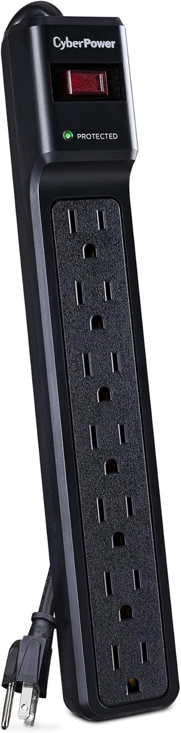 CyberPower Essential Surge Protector, 7-Outlet, 1500J