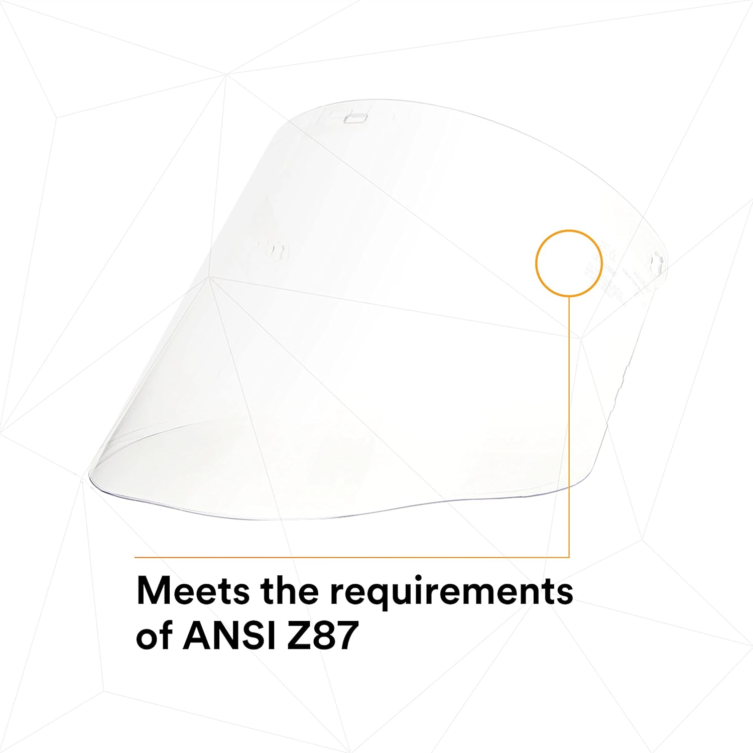 3M Clear Propionate Faceshield W96, Pack of 10, 82700-00000, Molded