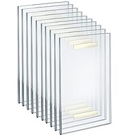 AZAR DISPLAYS Clear Acrylic Self Adhesive Wall Sign Holder Frames - Pack of 10