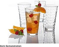 Gibson Home Great Foundations 4 Piece 16Oz Glass Tumbler Set, Square