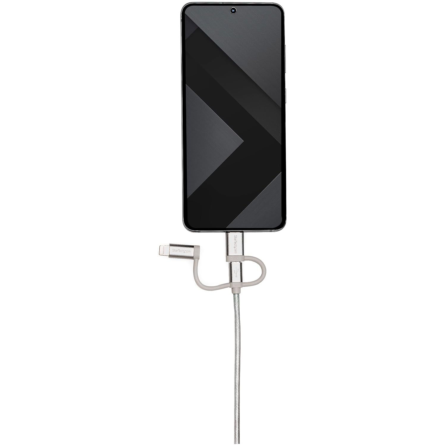 StarTech.com 6ft (1.8m) USB Multi-Charging Cable, USB to Lightning/USB-C/Micro-USB, Apple MFi Certified, Braided Charger Cord