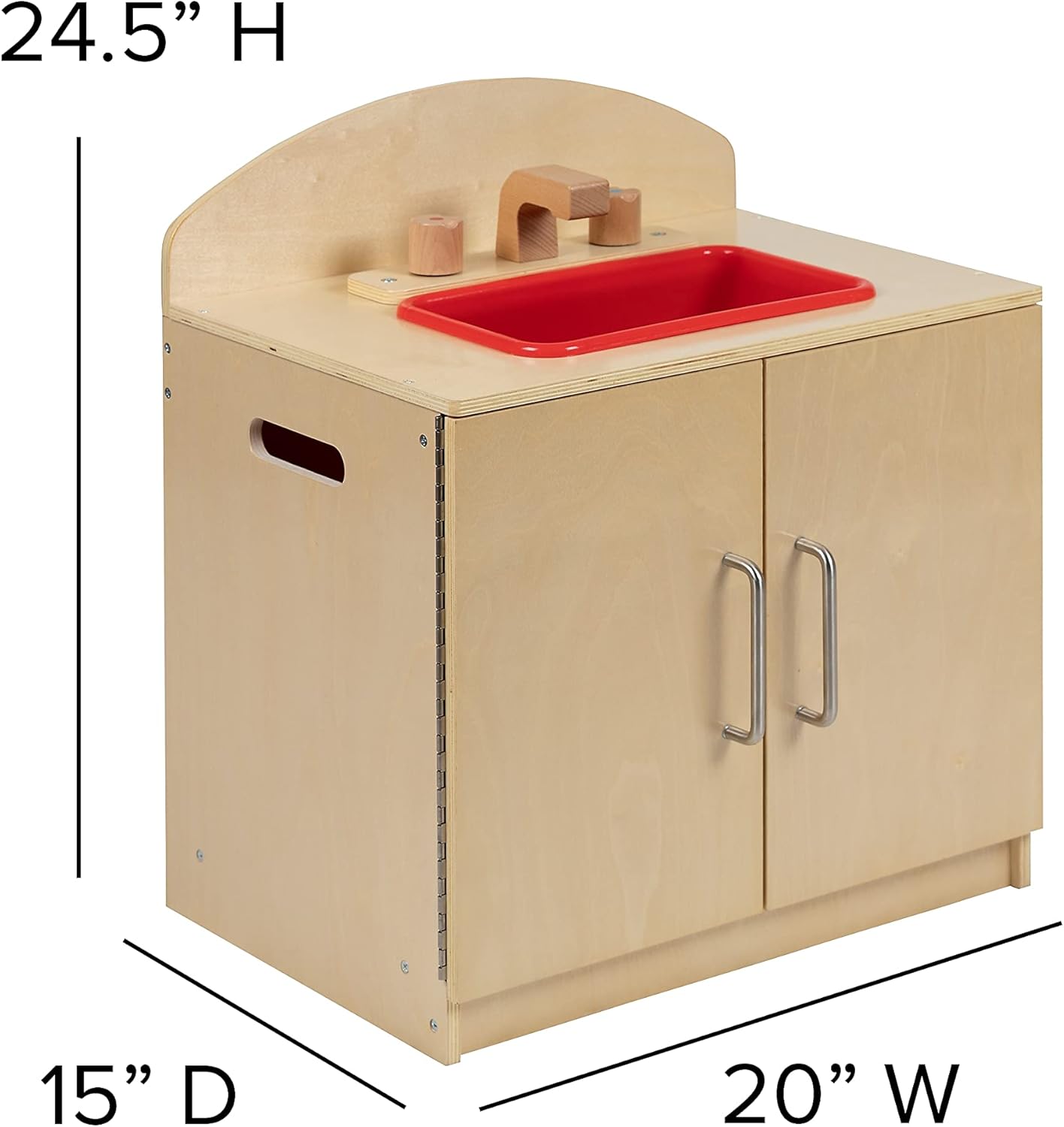 FLASH FURNITURE Hercules Children's Wooden Play Kitchen for Commercial or Home Use - Safe, Kid Friendly Design