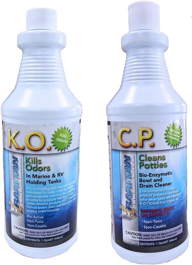 Raritan Potty Pack w/K.O. Kills Odors & C.P. Cleans Potties - 1 of Each - 32oz Bottles