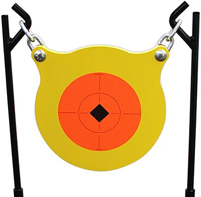 Birchwood Casey World of Targets Boomslang AR500 Steel Durable 0.5" Thick 9.5" Diameter Shooting Gong Target with Stand