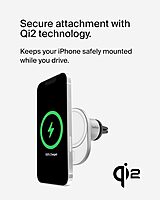 Belkin MagSafe-Compatible Wireless Car Charger with 15W Fast Charging, Powerful Magnetic Vent Holder for iPhone 16, 15, 14