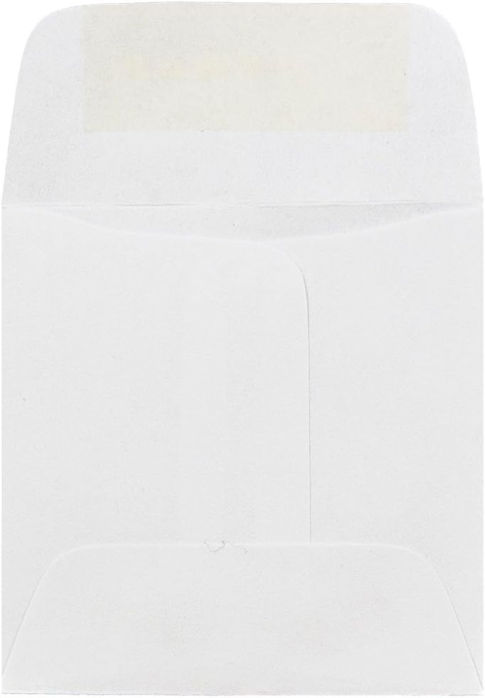 JAM PAPER Square Invitation Envelopes - White - Gummed Seal - 25/Pack