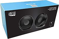 Adesso Xtream S4 USB-Powered Desktop Computer Speaker with Dynamic Sound - 5W x 2 - Works with Zoom, Microsoft Team, Skype