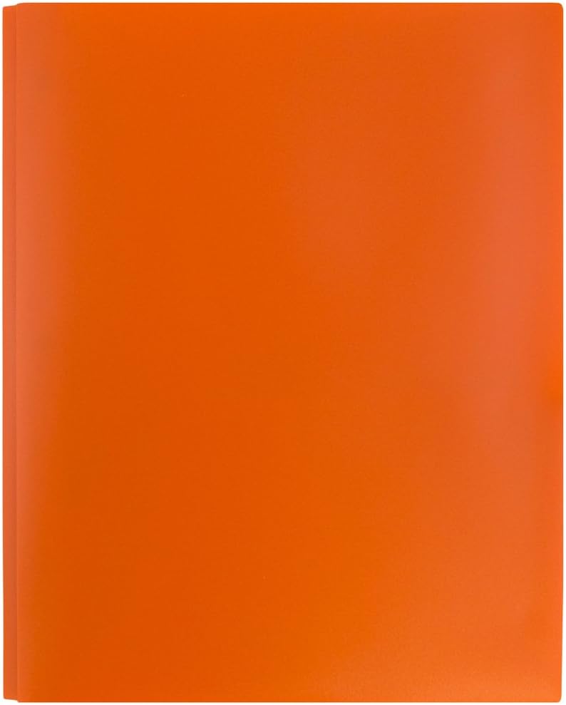 JAM Paper Plastic 2-Pocket POP Folders with Metal Prongs