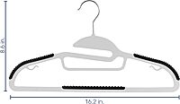 Elama Home 50 Piece Non Slip Hanger with U-Slide in White and Black