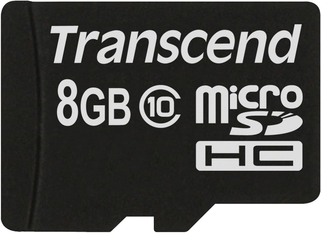 Transcend Information 8GB microSDHC Class 10 Memory Card (TS8GUSDC10M)