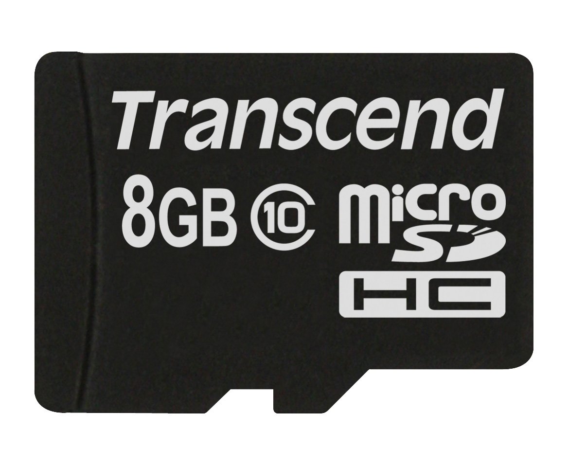 Transcend Information 8GB microSDHC Class 10 Memory Card (TS8GUSDC10M)