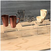 Azar Displays Deluxe Acrylic Monitor Riser Display, Clear