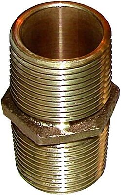 GROCO Bronze Pipe Nipple - 1-1/4" NPT