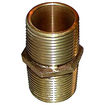GROCO Bronze Pipe Nipple - 1/2" NPT