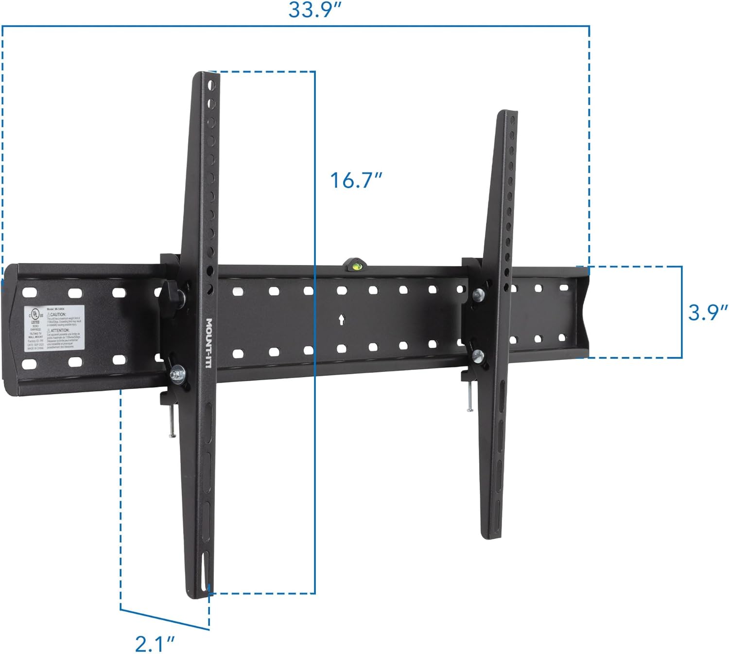Mount-It! UL Certified Tilting TV Wall Mount for Most 43-90 Inch Flat Screen TVs
